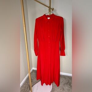 a new day Vibrant Red Long Sleeve Dress
